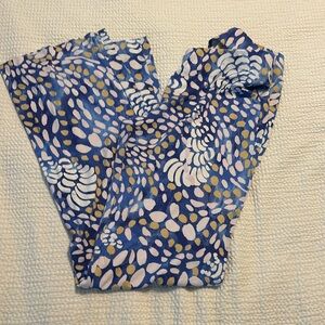 Lilly Pulitzer Palazzo pants in beckon blue sparkling grotto size medium